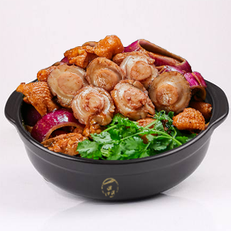 原隻鮑魚雞煲